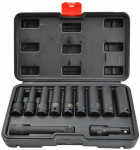 AWTOOLS Impact Socket Set 1/2" 11pcs 8-21mm Long BLACK LINE