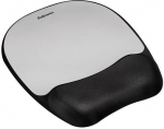 Memory Foam Mousepad Wrist Rest Silver Streak