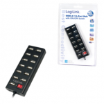 LogiLink USB2.0 hub, 13-port with ON/OFF switch