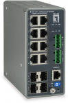 8 x RJ-45, 4 x SFP, 128MB RAM, 32MB Flash, 24Gbps, 8K, 680 g