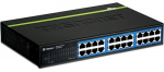 Switch: 24 x 10/100/1000Mbps, metallist, madal voolutarve, r&auml;kitav kinnitustega ETH-11MK