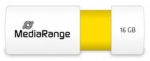 MediaRange USB flash drive, color edition, yellow, 16GB