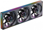 Jonsbo ZA-420BR PWM fan set, reverse, ARGB, 3x 140mm, black