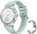 Smart Watch COLMi L28 (Silver-Green + silver steel strap)