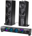 Audiocore AC955 3Wx2 soundbar computer speakers, LED, USB 5v, line input