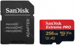 SANDISK microSDXC 256GB Extreme Pro memory card + adapter