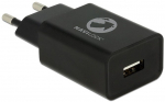 Delock Smart charger 1 x USB Type-A 5 V 2.4 A + 1.0m USB 2.0 micro-B cabel, black