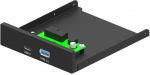 GEMBIRD 3.5inch Internal Front PC Panel USB 3.1 A+C Ports Black