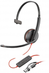 Poly Headset Blackwire 3210 USB-C + USB-C/A (Bulk) 8X2J8A6