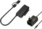 CONCEPTRONIC Adapter USB-A-C3.0->SATA 22Pin StBu schwarz