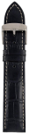 Zeppelin leather strap black, 22 mm