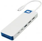 Hyper HyperDrive Flex 9 Port Dual 4K HDMI Dock, White/Blue | HD4103BUGL | HDMI ports quantity 2