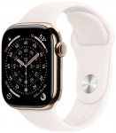 Apple Watch Series 11&nbsp;GPS + Cellular 42mm&nbsp;Gold Titanium Case with Light Blush Sport Band - M/L | Apple