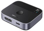 UGREEN DisplayPort/USB-C to USB-C switch grey
