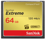Sandisk memory card CF 64GB Extreme 120MB/s