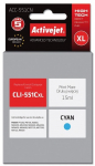 Activejet ACC-551CN Ink cartridge (replacement for Canon CLI-551C; Supreme; 15 ml; cyan)