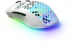 SteelSeries Gaming Mouse Aerox 3 Wireless (2022 Edition), Optical, RGB LED light, Snow, Wireless