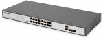 DIGITUS Switch 16-Port 10100 250W PoE Unmanaged schwarz