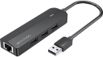 Vention 3-Port USB 2.0 Hub with 100Mbps Ethernet Adapter