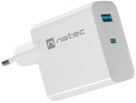 NATEC Charger Ribera GaN USB-A+USB-C 65W