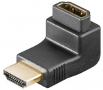 Adapter, HDMI socket - HDMI plug, angled 90&deg;