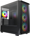 Montech X5M Micro-ATX Mid-Tower PC Case, ARGB, TG, Black