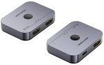 Vention 2-Port Bi-Directional 8K HDMI Switcher Gray Aluminium Alloy Type