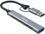 Equip 4-Port USB-C3.2-Hub->3xUSB-CUSB-A USB-A Adapt.10Gbps