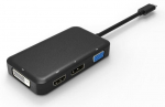 MicroConnect USB-C to DP / HDMI v1.4 /DVI-D 24+1 / VGA, Black Supports 3840x2160P/ 60HZ