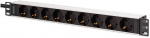 DIGITUS PDU Rack 19" power strip, 9 Schuko sockets