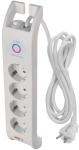 Power strip with surge protection (900J) 2m 4 sockets white EMOS