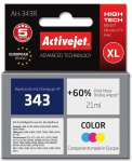 Activejet AH-343R Ink cartridge (replacement for HP 343 C8766EE; Premium; 21 ml; color)