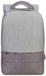 Rivacase 7562 anti-theft laptop backpack, grey/brown, 15.6"