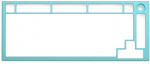 Glorious GMMK PRO Top Frame - aqua blue
