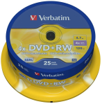 Verbatim DVD+RW Matt Silver 4.7 GB 25 pcs