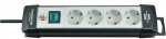 Brennenstuhl Premium-Line 4-Way Extension Socket Black/Light Grey 5m H05VV-F 3G1.5