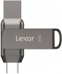 Lexar JumpDrive Dual Drive D400 64GB USB 3.1 Type-C Grey