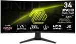 MSI MAG 346CQ 34" Curved UWQHD VA LED Gaming Monitor, 180Hz, Black