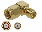 Adapter RP-SMA Stecker zu SMA Buchse 90&deg; 10 GHz