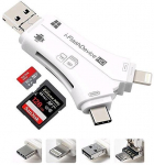 CoreParts Universal USB AdapterLightning/Micro USB/Type-CSupport upto 128 GB SD Card
