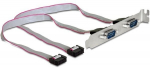 DELOCK Slot Bracket > 2x Serial