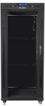 Lanberg RACK installation cabinet solution 19 22U 800X800 black LCD glass door (FLAT PACK)
