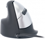 R-Go Tools HE Left-Handed Ergonomic Wired Mouse Black/Silver