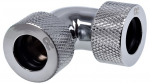 Alphacool HT 13mm HardTube compression fitting 90&deg; L-connector - knurled - chrome