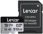 Lexar Professional SILVER PLUS 512GB microSDXC UHS-I Card