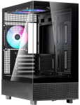 Silverstone Lucid 04 black, tempered glass x2 case