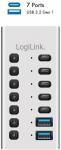 LogiLink Hub USb3.2 Gen1 7 ports USB-A/C, on/off switch