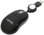 Logilink Maus USB Mini optisch 800dpi m. Kabeleinzug
