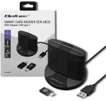 Qoltec smart card reader + USB-C adapter SCR0632