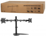 LogiLink Dual Monitor Stand 17-32" with Tilt and Swivel, Black